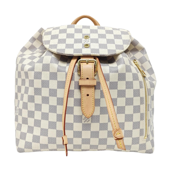 SPERONE Damier Azur Coated Canvas White