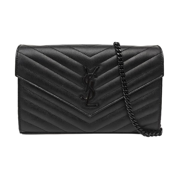 MONOGRAM Medium Chevron Calfskin Black