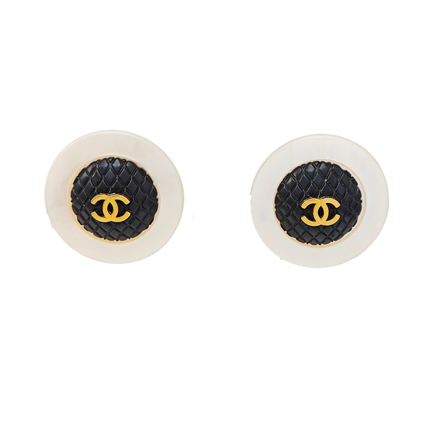 Metal Black Clip On Earrings