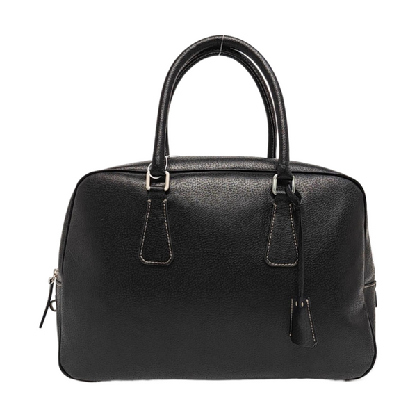 Calfskin Top Handle Bag Black