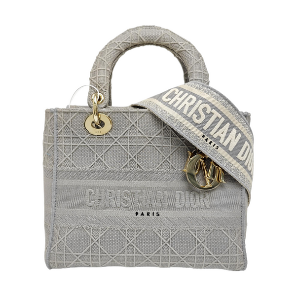 Lady D-Lite Cannage Canvas Gray