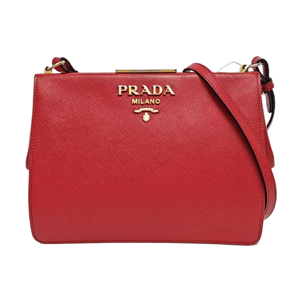 Light Frame Saffiano Calfskin Red