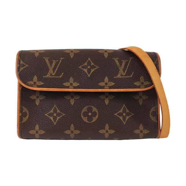 FLORENTINE Monogram Coated Canvas Brown