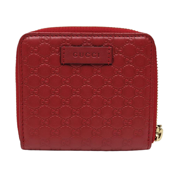 Monogram Calfskin Wallet Red