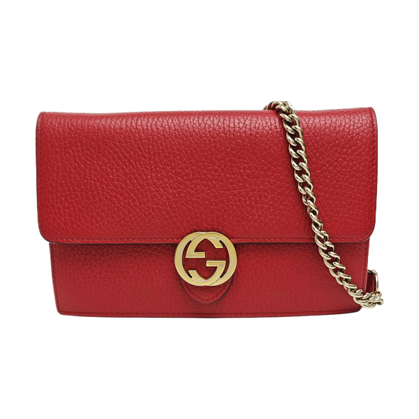 Calfskin Shoulder Bag Red
