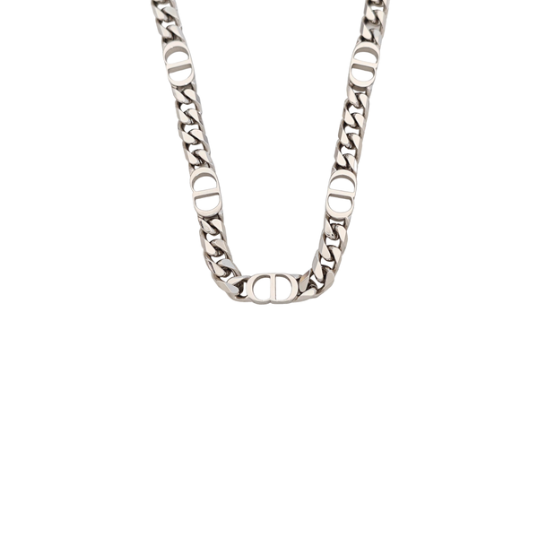 CD Icon Metal Silver Necklace