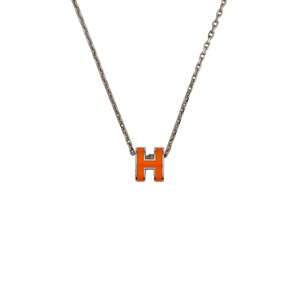 Pop H Metal Silver Necklace