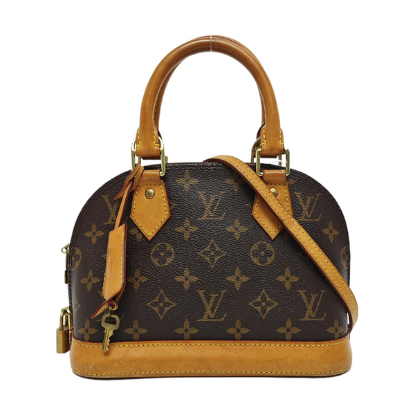 ALMA BB Monogram Coated Canvas Brown
