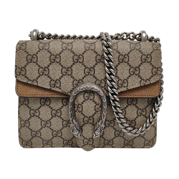 Dionysus Mini Monogram Coated Canvas Beige