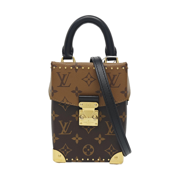 CAMERA BOX Monogram Coated Canvas Brown