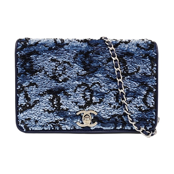 Sequins Shoulder Bag Blue
