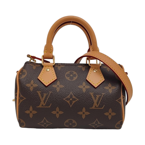 SPEEDY Nano Monogram Coated Canvas Brown