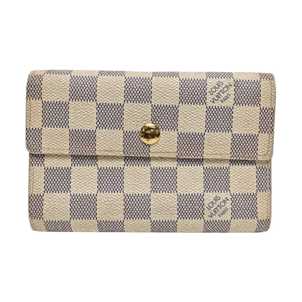 ALEXANDRA Damier Azur Coated Canvas White Wallet