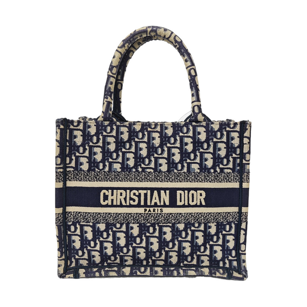 Book Tote Small Oblique Canvas Blue
