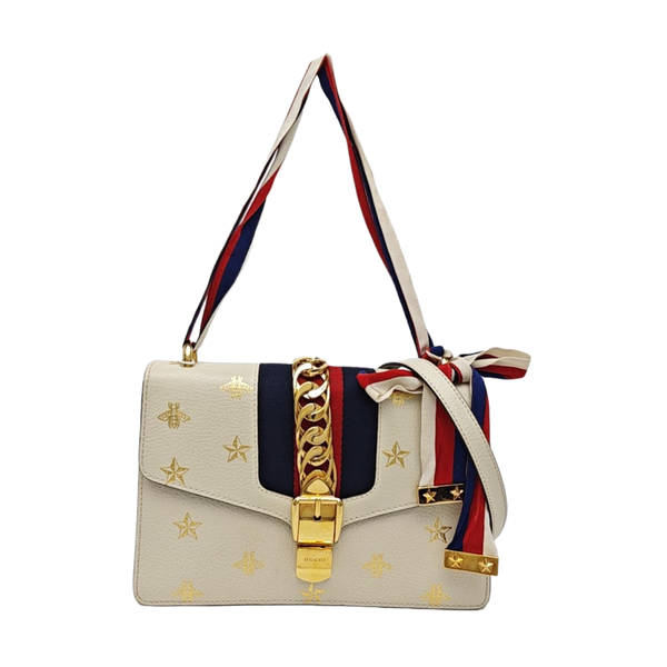 Calfskin Shoulder Bag Small White