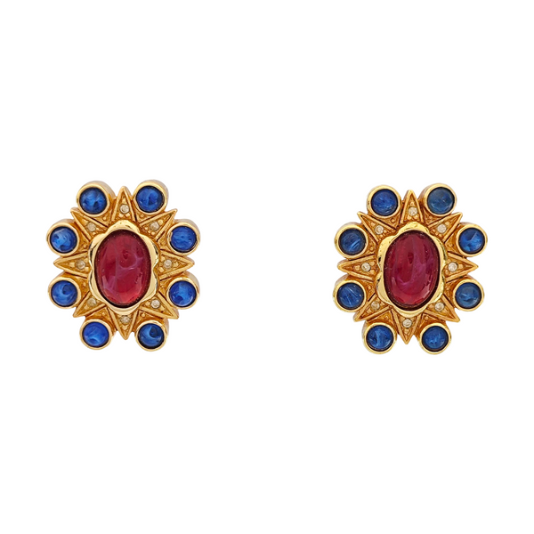 Metal Gold Clip On Earrings