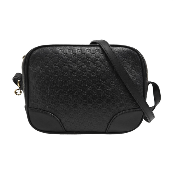 Monogram Calfskin Shoulder Bag Black
