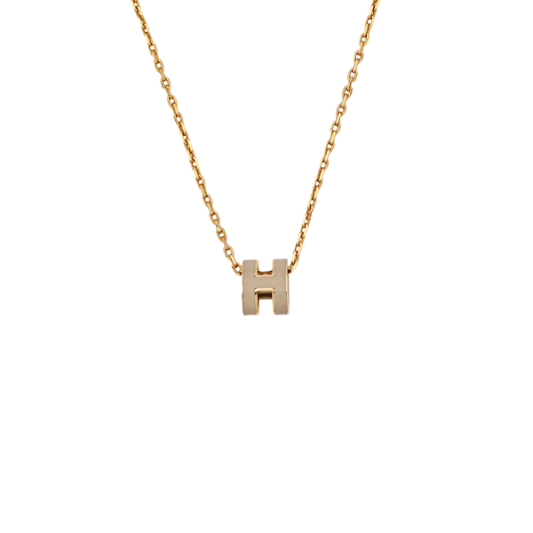 Pop H Metal Rose Gold Necklace