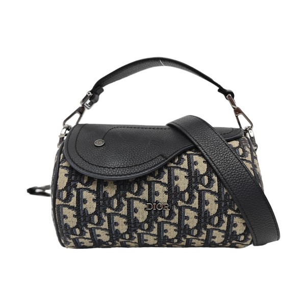 Saddle Mini Oblique Canvas Blue