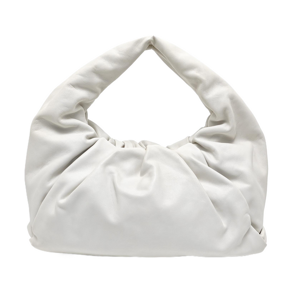 Authenticated pre-owned The Pouch Calfskin White - Top Handle Bag at Looply
