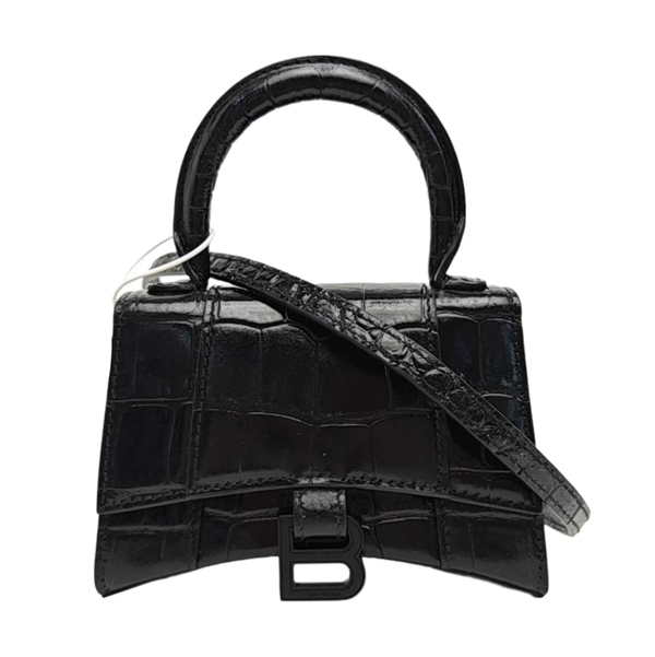 Hourglass Mini Calfskin Black