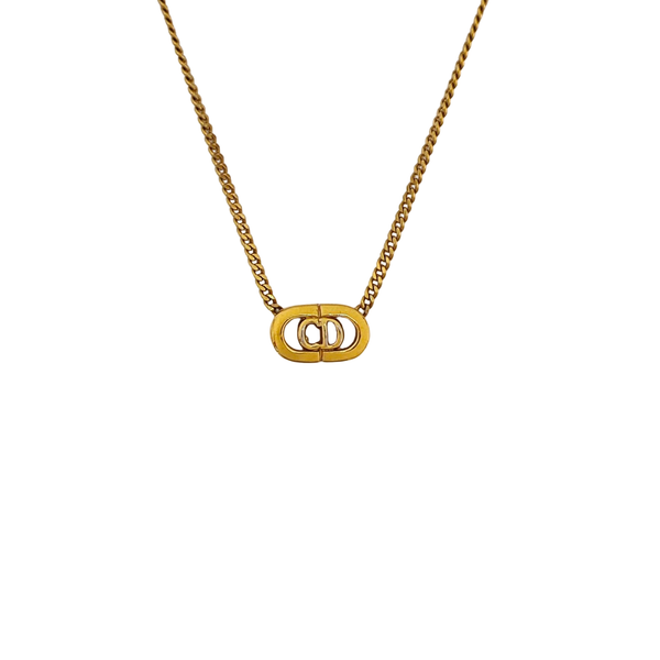 Petit CD Metal Gold Necklace