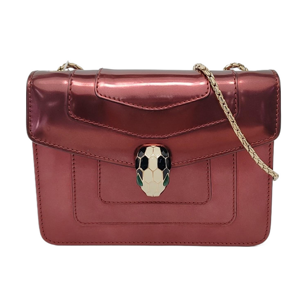 SERPENTI FOREVER Small Quilted Patent Leather Red