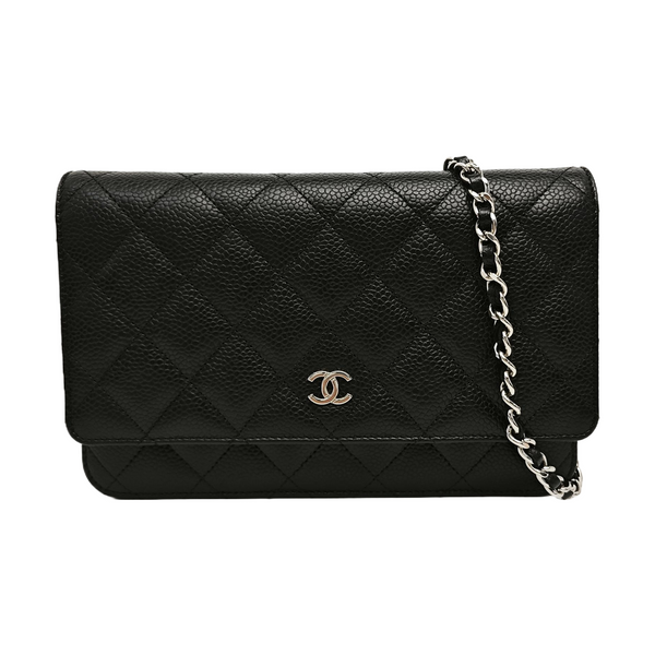 WOC Quilted Grained Calfskin Black