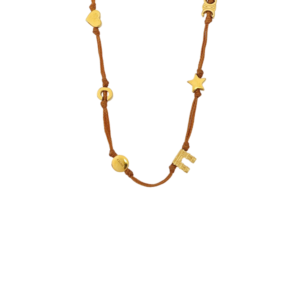 Fabric Beige Necklace