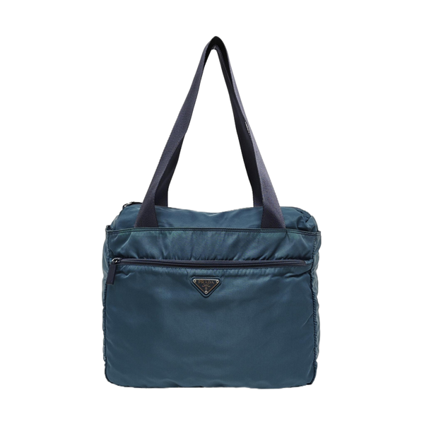 Nylon Shoulder Bag Blue