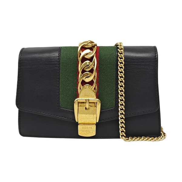 Sylvie Super Mini Calfskin Black