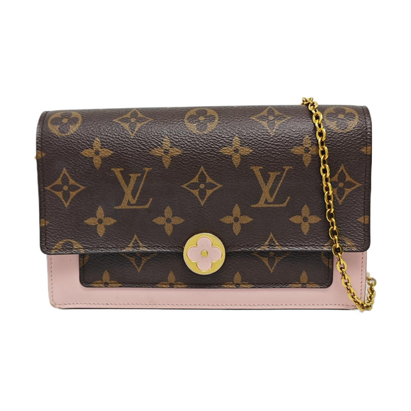 FLORE Monogram Coated Canvas Brown