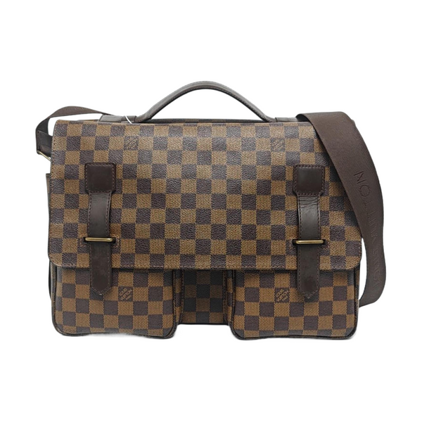 BROADWAY Damier Ebene Coated Canvas Brown