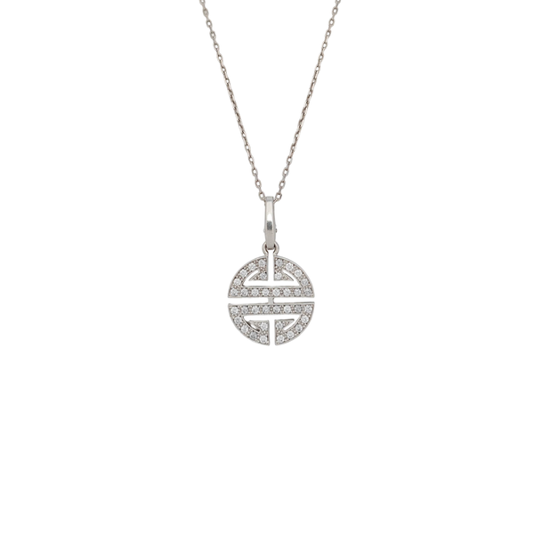 18k White Gold Silver Necklace