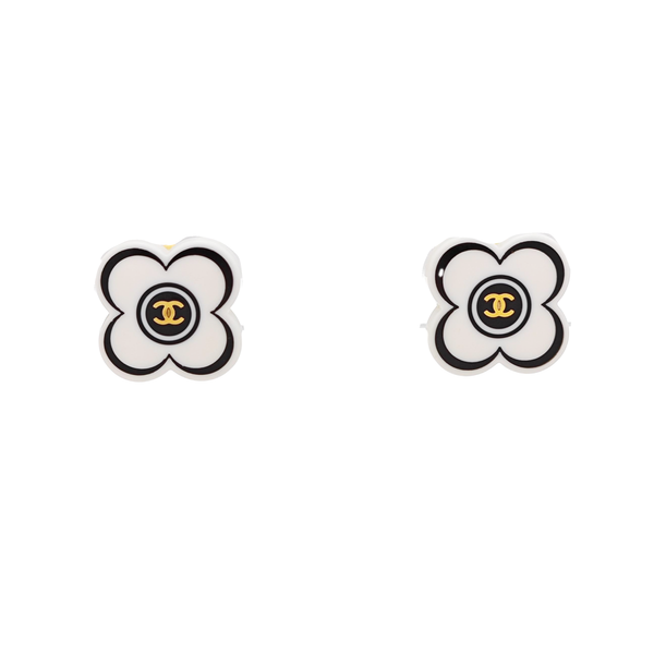 Metal White Clip On Earrings