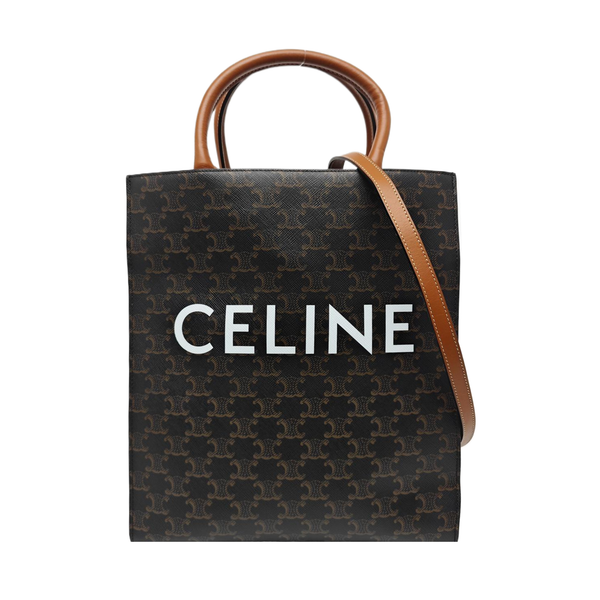 CABAS CELINE Small Coated Canvas Brown