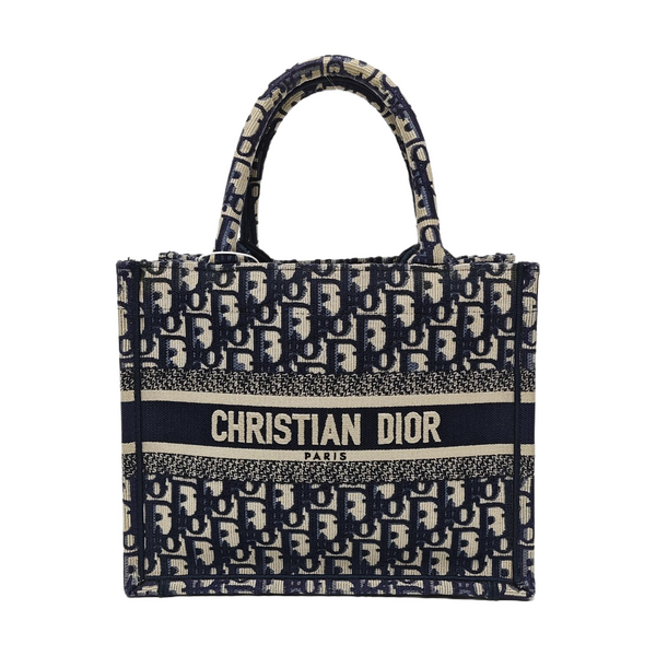 Book Tote Small Oblique Canvas Blue