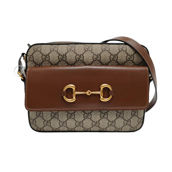 Horsebit 1955 Small Coated Canvas Beige