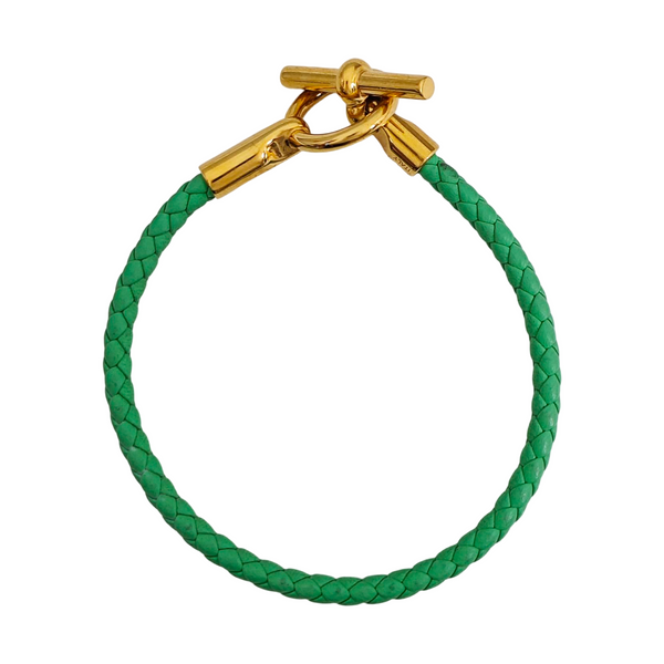 Glenan Leather Green Bracelet