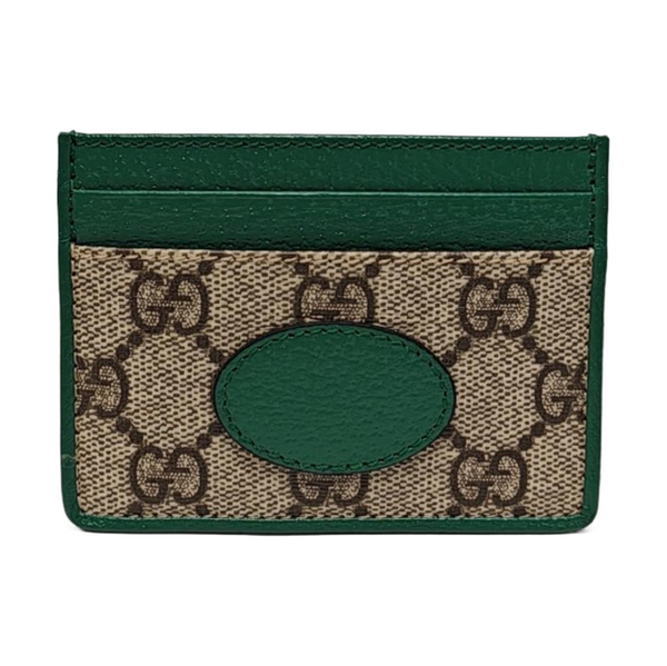 Retro Monogram Coated Canvas Green Card Holder