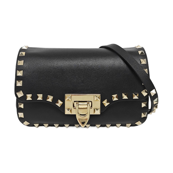 Rockstud Calfskin Black