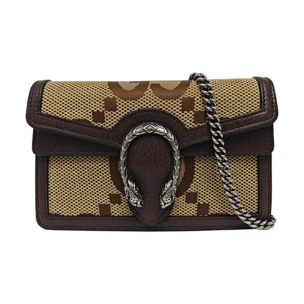 Dionysus Super Mini Monogram Canvas Beige