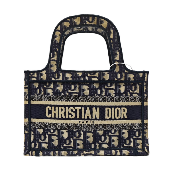 Book Tote Mini Oblique Canvas Blue