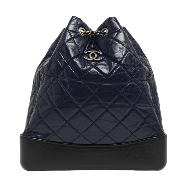 GABRIELLE Medium Quilted Calfskin Blue