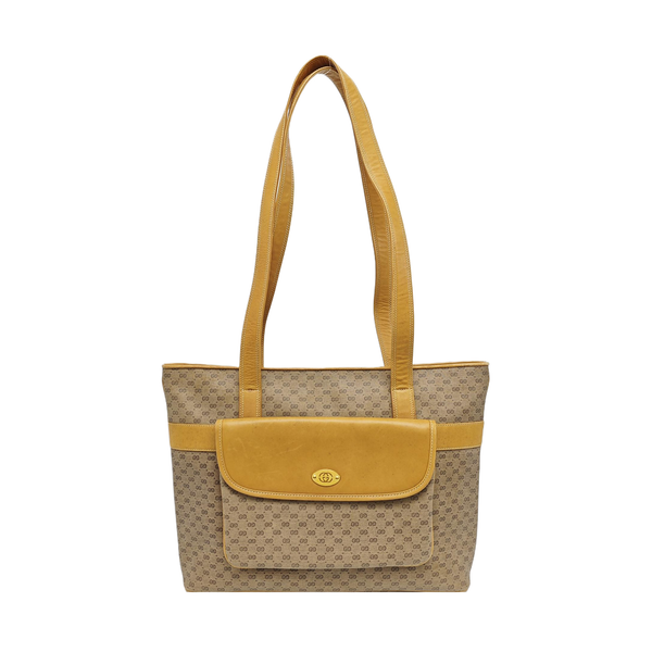 Monogram Coated Canvas Tote Bag Beige