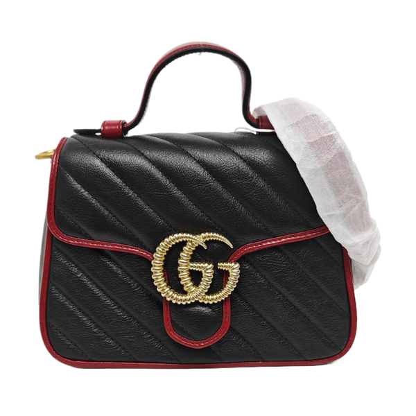 GG Marmont Mini Quilted Calfskin Black