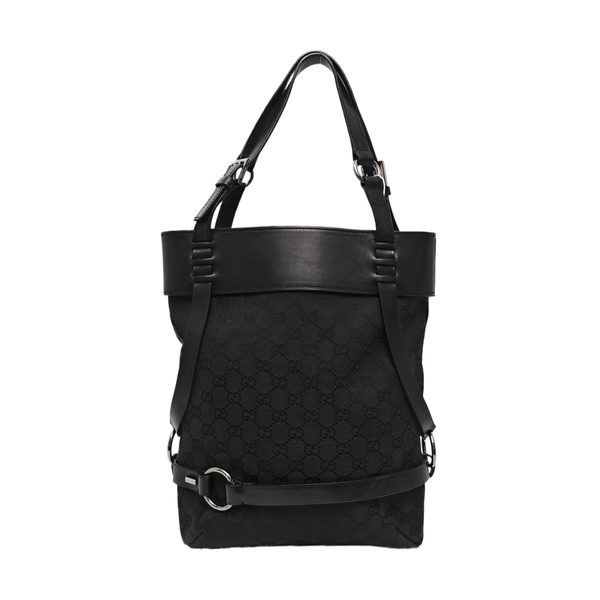 Monogram Canvas Tote Bag Black