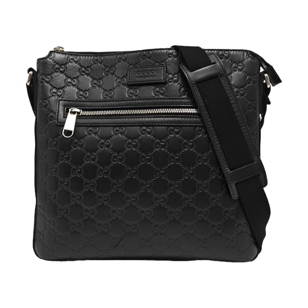 Signature Medium Monogram Calfskin Black