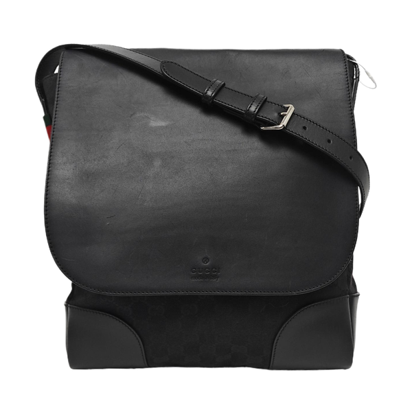 Monogram Canvas Shoulder Bag Black