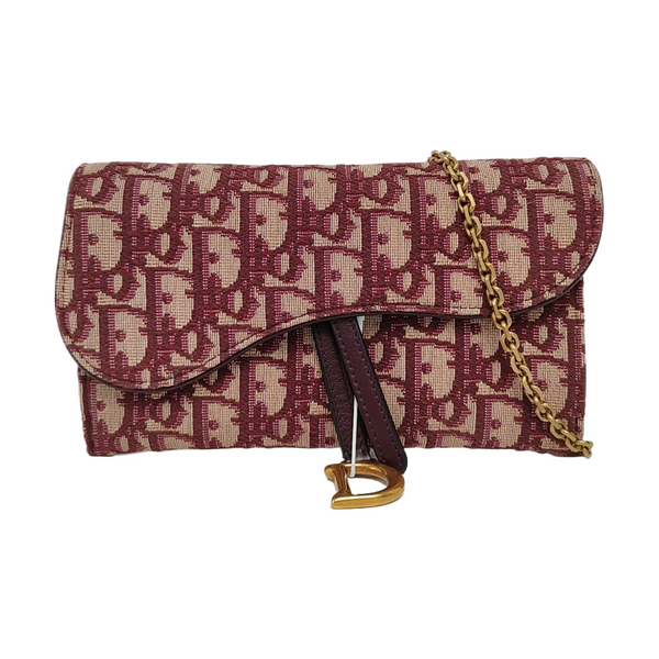 Authenticated pre-owned Saddle Oblique Canvas Red - Shoulder Bag at Looply
